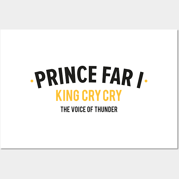 Reggae Royalty: Prince Far I - The King of Cry Cry Wall Art by Boogosh